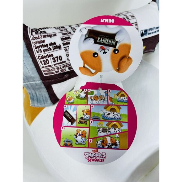 Snackles Hersheys Chocolate Bar Corgi Benji Dog 14" Plush Stuffed Animal ZURU - Picture 6 of 8